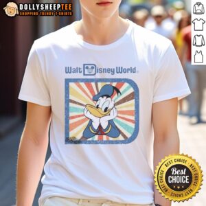 Alt Text: Original Donald Duck Walt Disney World Characters T-Shirt featuring a vibrant design of Donald Duck in a fun pose.