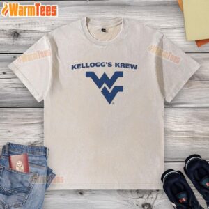 Alt Text: Awesome Rich Rodriguez Kelloggs Krew washed t-shirt in vibrant colors, perfect for casual wear and fan apparel.