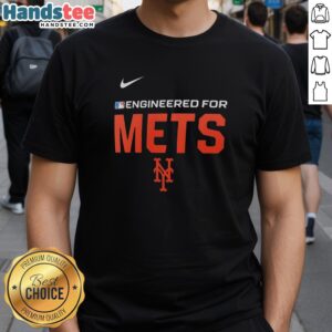 Nice Engineered For New York Mets MLB logo t-shirt featuring vibrant colors and a classic design for fans.