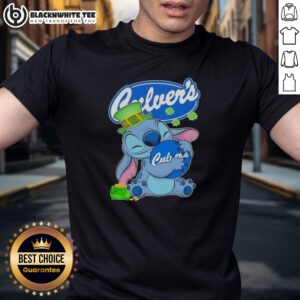 Alt Text: Happy Patrick's Day T-Shirt featuring the Top Stitch Hug and Culver's logo in festive green design.