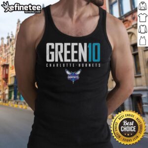 Top Josh Green 10 Charlotte Hornets Elite Tank Top, featuring vibrant team colors and stylish design for fans.