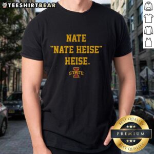 Premium Iowa State Basketball Nate Heise T-Shirt featuring vibrant team colors and stylish design for fans.