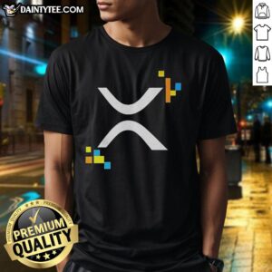 Original XRP Ledger Logo T-Shirt featuring the iconic XRP logo on a stylish cotton fabric, perfect for crypto enthusiasts.