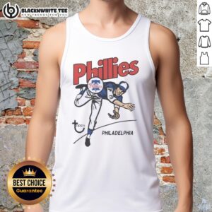 Nice Topps Philadelphia Phillies raglan tank top featuring team colors and logo, perfect for baseball fans and summer wear.