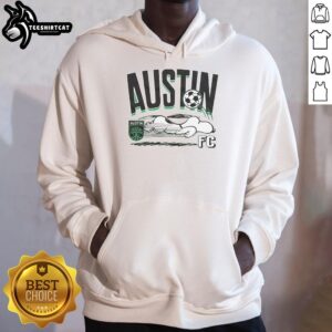 Premium Peanuts Snoopy x Austin FC hoodie featuring vibrant design and cozy fabric, perfect for fans.