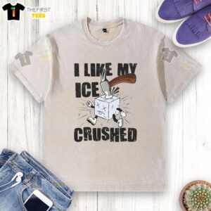 Good I Like My ICE Crushed Anti ICE Washed T-Shirt featuring a bold graphic design and comfortable fit for casual wear.