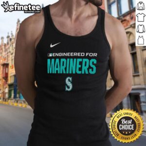 Premium Engineered Seattle Mariners MLB Logo Tank Top featuring vibrant team colors and stylish design for fans.