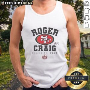 Top Roger Craig San Francisco 49ers Class of 2026 Pro Football Hall of Fame tank top showcasing iconic design.