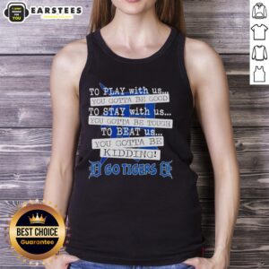 Stylish tank top featuring 'Nice Go Detroit Tigers' slogan, perfect for fans who want to show team spirit.