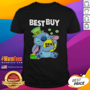 Good Stitch Hug Best Buy logo on a Happy St. Patrick's Day T-Shirt design, perfect for festive celebrations.