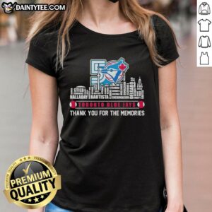 2026 Toronto Blue Jays baseball ladies tee featuring city skyline and all player names, perfect for fans and fashion.