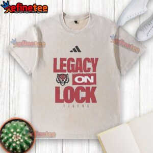 Alt Text: Original Adm Tigers Legacy On Lock Buzzer Beater Washed T-Shirt featuring a stylish design for sports enthusiasts.