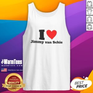 Alt Text: Good I Love Jimmy Van Schie Tank Top featuring vibrant design, perfect for casual summer outfits and fans of Jimmy Van Schie.