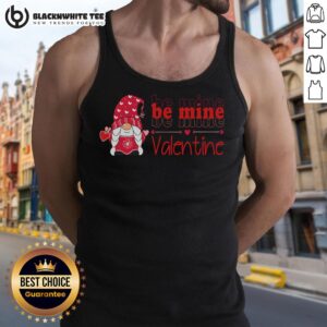 Valentine gnome tank top featuring cute love heart design for Valentine's Day, perfect for celebrating love.