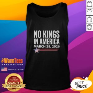 Awesome No Kings in America March 28th 2026 tank top featuring bold graphic design, perfect for casual wear.