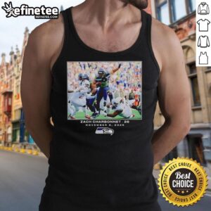 Alt Text: Premium Zach Charbonnet Seattle Seahawks football graphic tank top, featuring a stylish design for fans, November 2025.