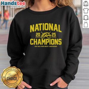 Official Western Michigan Broncos 2025 National Champions sweatshirt featuring team logo and vibrant colors.