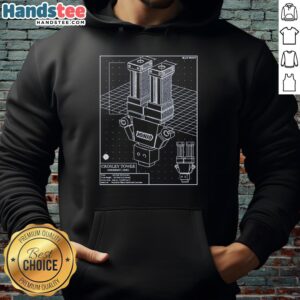 Premium Crosley Tower Blueprint Hoodie featuring a stylish design and comfortable fit for casual wear.