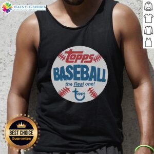 Good Topps Baseball The Real One Raglan Tank Top featuring a stylish design, perfect for baseball fans and casual wear.