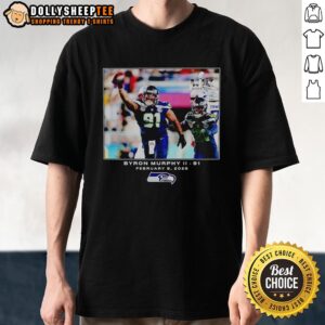 Good Byron Murphy II Seattle Seahawks Football NFL 2026 graphic t-shirt showcasing team pride and player spirit.