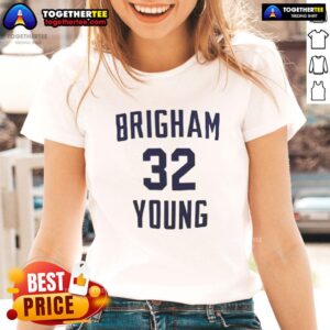 Nice Jimmer Fredette Brigham Young 32 Ladies Tee featuring stylish design for fans of BYU basketball.