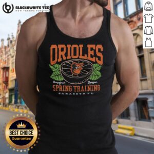 Stylish Baltimore Orioles Grapefruit League tank top featuring team colors and logo, perfect for baseball fans.
