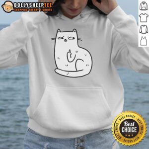 Original Middle Finger Cat Hoodie featuring a playful cat graphic and stylish design for cat lovers and hoodie enthusiasts.