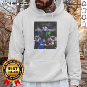Alt Text: Original Seattle Seahawks See You in the Super Bowl hoodie featuring team colors and logo, perfect for fans.