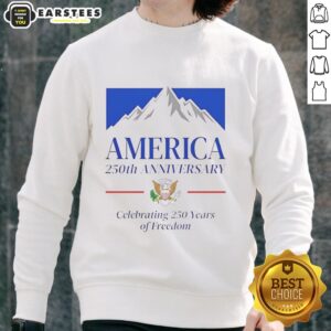 Alt Text: Good America 250th Anniversary Mountain Beer sweatshirt celebrating 250 years of freedom in vibrant design.
