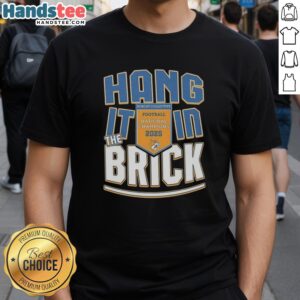 Original Hang It In The Brick Bobcat Collective Football National Champions 2025 T-Shirt design featuring team colors.