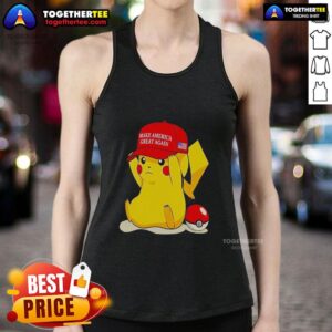Awesome Maga Pikachu tank top featuring a vibrant Pikachu graphic, perfect for casual wear and Pokmon fans.