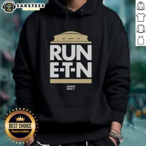 Awesome New Orleans Saints Run ETN Hoodie featuring team colors and logo, perfect for fans and game day wear.