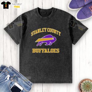 Top Stanley County Buffaloes washed t-shirt in vibrant colors, showcasing team spirit and comfort for fans.