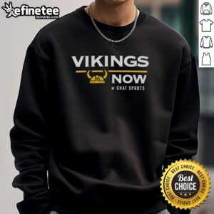 Premium Minnesota Vikings sweatshirt by Chat Sports, featuring bold team graphics and a cozy fit for fans.