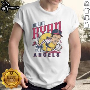 Alt Text: Pretty Angels Nolan Ryan Signature T-Shirt featuring classic design and authentic autograph for baseball fans.
