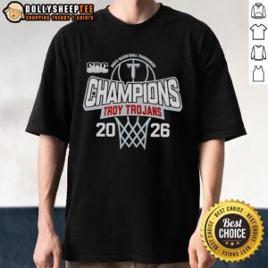Alt Text: Good Troy Trojans Men's Basketball Tournament Champions 2026 T-Shirt featuring vibrant team colors and logo.