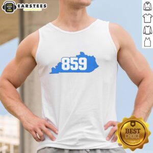 Stylish tank top featuring the Nice Bluegrass Area 859 Kentucky design, perfect for fans of Kentucky culture and fashion.