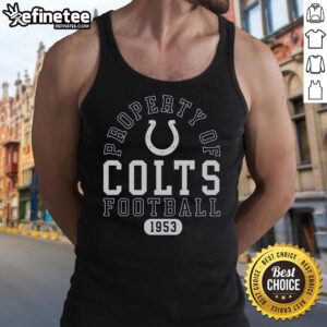 Alt Text: Premium Indianapolis Colts football property 1953 tank top featuring vibrant team colors and retro design.
