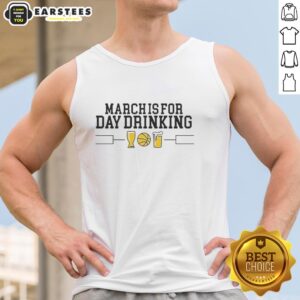Original March Is For Day Drinking Style March Madness Tank Top in vibrant colors, perfect for basketball fans and summer fun.