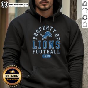 Top Detroit Lions Football Property 1934 hoodie featuring vintage design and team logo, perfect for fans.