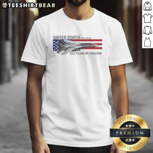 United States 250th Anniversary F-14 Tomcat Freedom T-Shirt celebrating 1776-2026 with patriotic design.