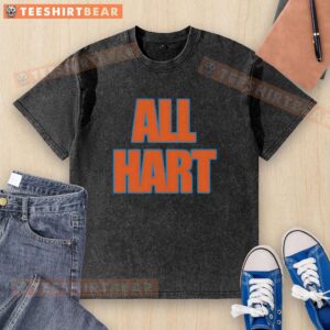 Official All Hart New York Knicks Josh Hart washed t-shirt featuring team colors and logo for fans and collectors.
