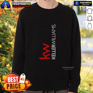 Good Women's KW Full Logo Mixed Red and White Vertical Sweatshirt showcasing stylish design and comfortable fit.
