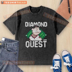 Top MLB The Show Diamond Quest washed t-shirt featuring a vintage design, perfect for baseball fans and gamers.