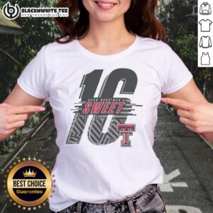 Pretty Texas Tech Red Raiders 2026 NCAA Men's Basketball Sweet 16 ladies tee featuring team colors and logo design.