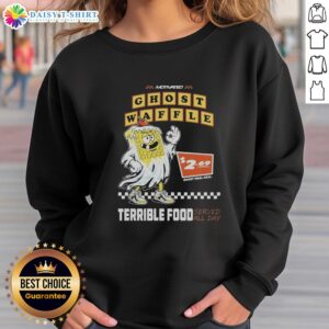 Original Ghost Waffle Terrible Food sweatshirt featuring a spooky design and vibrant colors, perfect for food lovers.