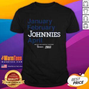 Premium St. John's Red Storm MBB 2026 March Madness Month T-Shirt showcasing team spirit and vibrant design.