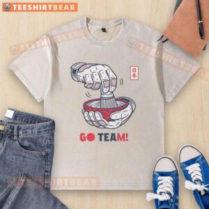 Good Go Team Japan Tea Celebration washed t-shirt featuring vibrant graphics celebrating Japanese tea culture.