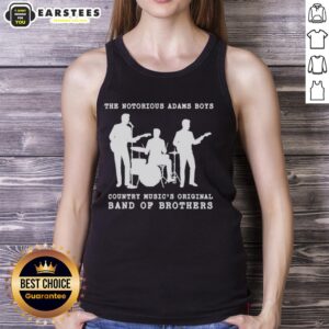 Good The Notorious Adams Boys Country Music silhouette tank top featuring original band of brothers design.