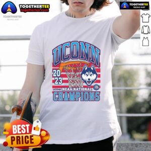 Awesome Connecticut Huskies UConn past champs tournament win T-shirt featuring team colors and logo design.